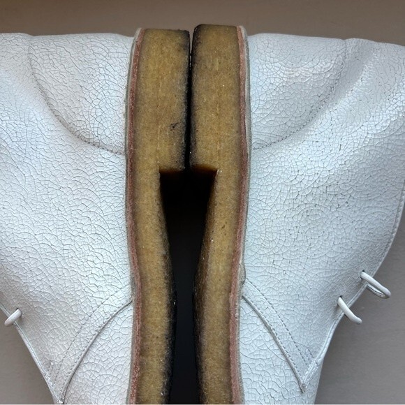 Tory Burch | Shoes | Tory Burch Black Shearling Booties  Tory Burch Bergen White Crackle Leather‎ Ankle Boots Booties Women 10 Academia